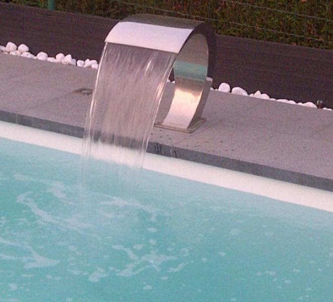 waterval zwembad rvs